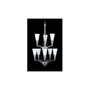  Framburg 8838BS PN Syzygy 8 Light Two Tier Chandelier in 