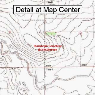 USGS Topographic Quadrangle Map   Stockholm Cemetery, Kansas (Folded 