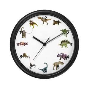  Dinosaur with Black Numbers Dinosaur Wall Clock by 