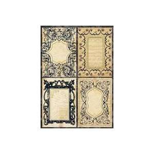   Die cut Punch out pc 8x12 baroque s postcards 5Pk 