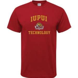   IUPUI Jaguars Cardinal Red Technology Arch T Shirt