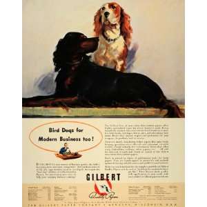  1940 Ad Gilbert Paper Bird Dogs Retriever Menasha WI 