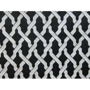  57 Wide Zara Black Geometric Chenille Fabric by the Yard 