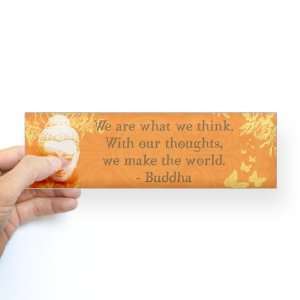  We are what we think Yoga Bumper Sticker by  
