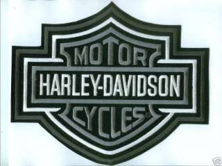 silver bar shield harley patch series part emb302546 large patch 