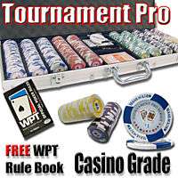 500 ct Tournament Pro Poker Chip Set 11.5 Table Grams  