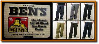 Ben Davis Original Classic 50 / 50 Blend Mens Twill Pants   KHAKI (695 