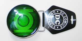 Green Lantern Epoxy Fill Logo Metal Belt Buckle, NEW  