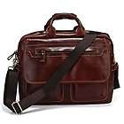 Mens Cow Leather Attache Briefcase Messenger Laptop Bag