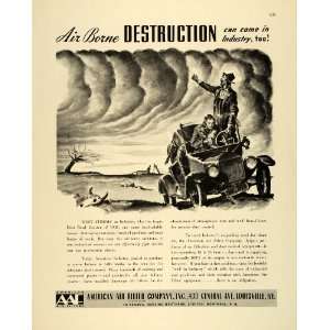  1942 Ad AAF American Air Filter 1938 Dust Bowl WWII War 