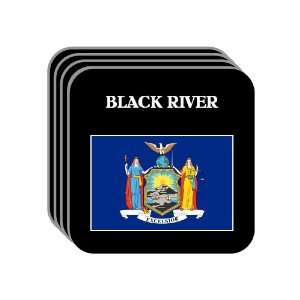  US State Flag   BLACK RIVER, New York (NY) Set of 4 Mini 