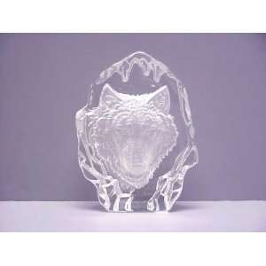 Glass Carved Wolf 