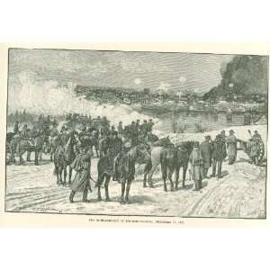  1887 Print Bombardment of Fredericksburg Civil War 