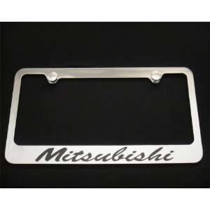  Premium Heavy Metal Mirror Chrome MITSUBISHI License Plate 