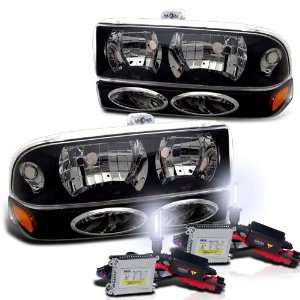 Chevy S10 Blazer Headlight + Bumper Light Lamp Set with 6000K HID Kit 