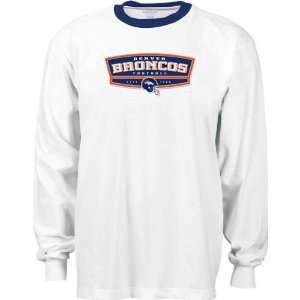  Denver Broncos White Bloc Party Long Sleeve Ringer T Shirt 