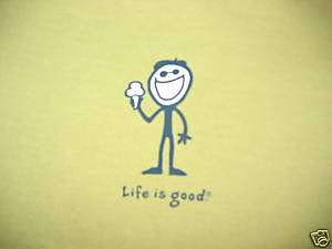 LIFE IS GOOD Ice Cream Cone Jake Green SS T Shirt Top NWT Girls S 