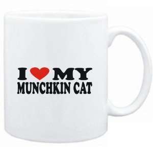  Mug White  I LOVE MY Munchkin  Cats