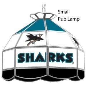  SAN JOSE SHARKS NHL TIFFANY STYLE GLASS POKER LAMP