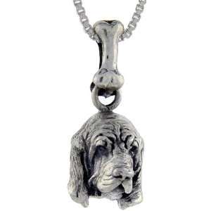  Sterling Silver Bloodhound Dog Pendant © Jewelry