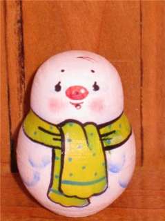 Russian tiny Nesting Doll Christmas GIFT Snowman hand painted UNIQUE 