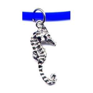  8 Blue Sea Horse Ankle Bracelet Sterling Silver Jewelry 