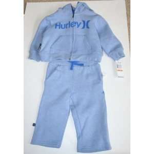  Hurley Baby/Infant 2 Piece Sweatsuit   Size 6 Months Blue Baby