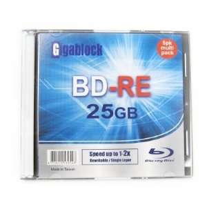  10pcs Gigablock ReWritable Blu Ray BD RE 1~2x 25GB Logo 
