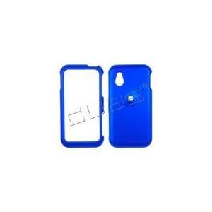 RUBBERIZED BLUE CELL PHONE COVER FOR LG ARENA GT950 + (BLUE BELT CLIP)