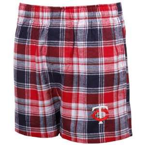   Blue Red Plaid Legend Flannel Boxer Shorts (Medium)