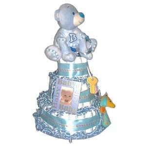  Blue Bear Diaper Cake Baby