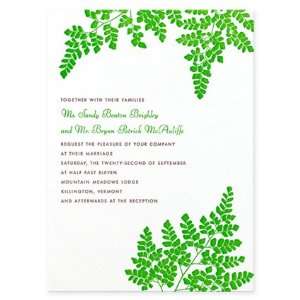 Maidenhair Fern Invitation by Martha Stewart Wedding Invitations