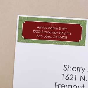  Jolly   30 Personalized Holiday Return Address Labels