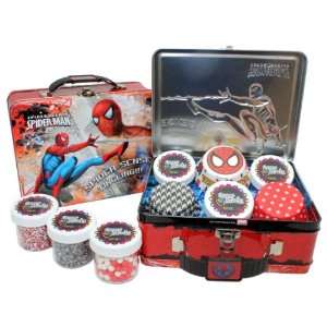 Spiderman Cupcake Kit in Collectible Tin #2 by Crispie Sweets 