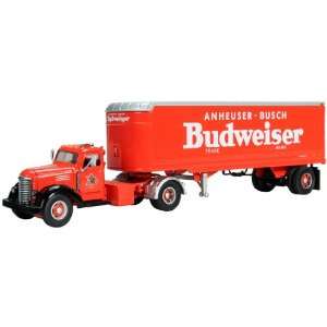   Red/White 1/50 Scale Budweiser International KB 8 with Vintage Trailer