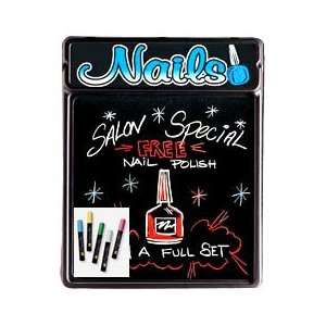  Nails Salon Blue Write On Neon Blackboard 20 x 24