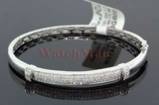 Womens White Gold Diamond Bangle Bracelet BGR 00414W  