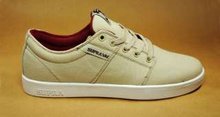 SUPRA Terry Kennedy Stacks Scout Low Top Canvas Shoes Khaki Twill 