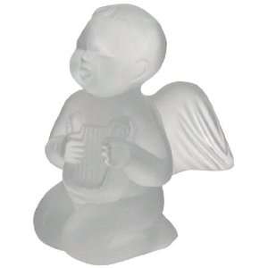  Lalique Crystal Angel with Lyre Figurine 12121