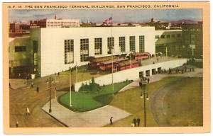 Old Photo PC San Francisco CA RAILROAD TERMINAL Trains  