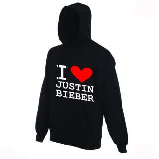 Love Justin Bieber Hoody   HOODED Sweatshirt  
