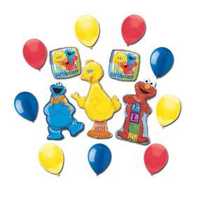 Big Bird Cookie Monster Elmo Sesame Street Birthday Party Balloons 