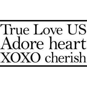  Teresa Collins CRUSH Cling Mounted Rubber Stamp   Love 