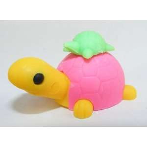  Turtle Family Japanese Erasers. Pink Shell. 2 Pack Toys 