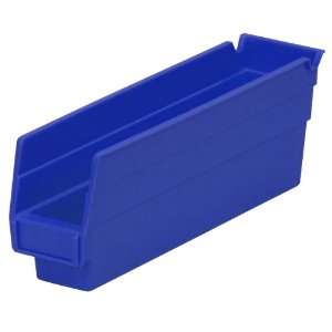   by 2.75 Inch by 4 Inch Plastic Nesting Shelf Bin Box, Blue, Case of 24