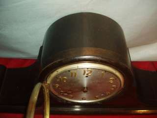 ANTIQUE GILBERT 8 DAY MANTLE CLOCK WITH BIM BAM CHIME  