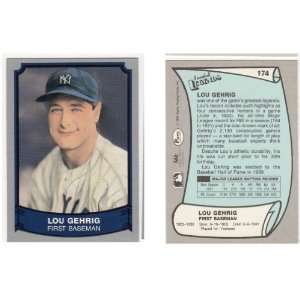  Lou Gehrig Baseball Legends Card New York Yankees Sports 
