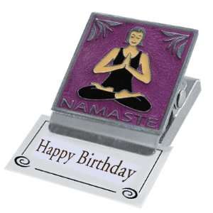  Yoga Namaste Purple Clip Magnet