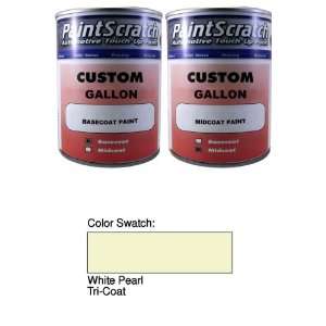  Can of White Pearl Tri Coat Touch Up Paint for 2002 Audi S6 (color 