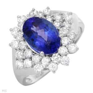  CleverEves 3.48.Ctw Tanzanite 14K Gold Ring   Size 7 